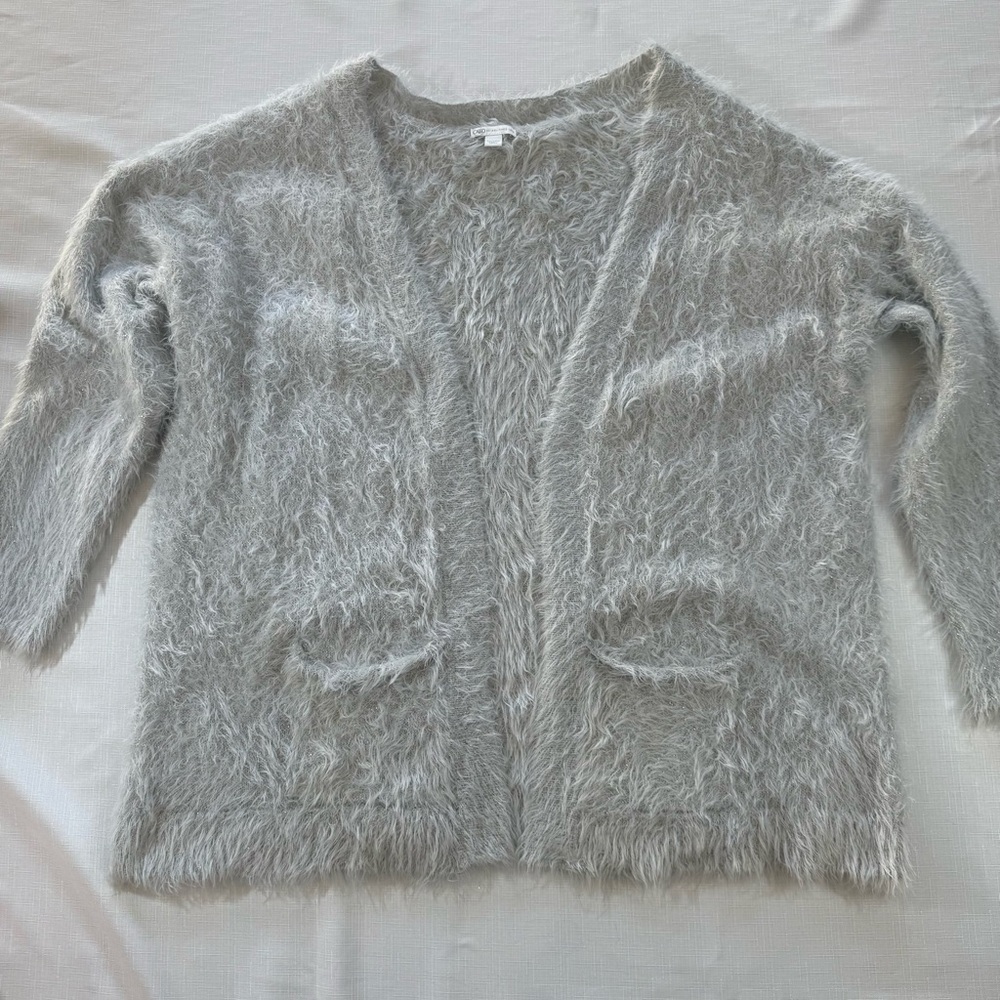 Cato Women’s Soft Fuzzy Gray Cardigan